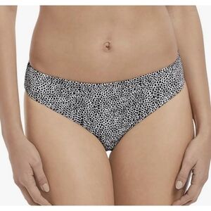 Freya Swim Hipster Bikini Briefs Animal Print Black & White Size M